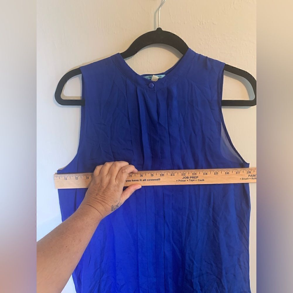 Anthropologie Leifnotes Blue High/lo tank tunic size 6 - Picture 8 of 8